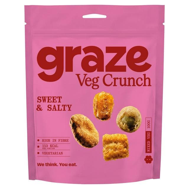 Graze Honey Roast Crunch Mix Sharing Bag Snack 100g - gallery image 1