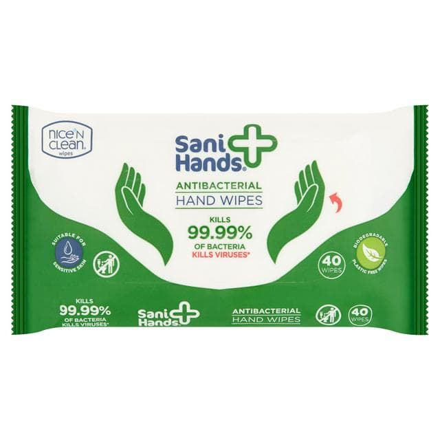 Sani Hands Anti-bacterial Hand Wipes x40 - gallery image 1