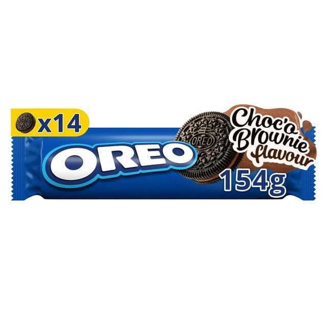 Oreo Choco Brownie Cookie Sandwich Biscuits Pack 154g - gallery image 1