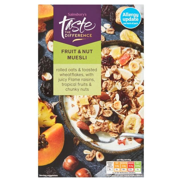 Sainsbury's Fruit & Nut Muesli, Taste the Difference 500g - gallery image 1