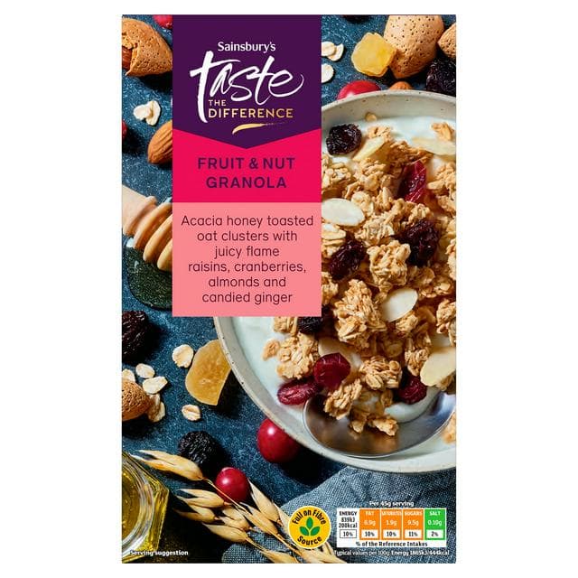 Sainsbury's Fruit & Nut Granola, Taste the Difference 500g - gallery image 1