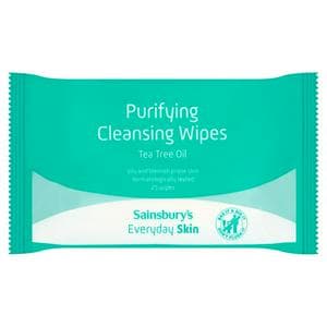 Sainsbury's Purifying Tea Tree Facial Wipes x25