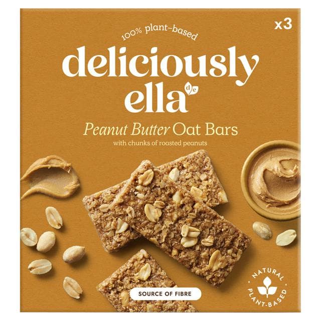 Deliciously Ella 3 x 50g Peanut Butter Multipack Oat Bars - gallery image 1