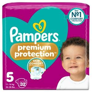 Pampers Premium Protection Essential Pack Nappies Size 5, 11kg-16kg x32