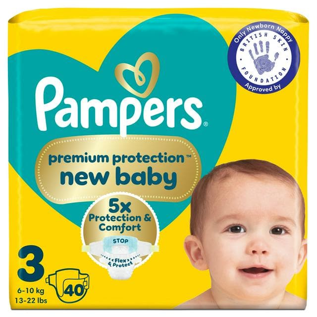 Pampers Premium Protection New Baby Nappies Essential Pack Size 3, 6kg-10kg x42 - gallery image 1