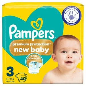 Pampers Premium Protection New Baby Nappies Essential Pack Size 3, 6kg-10kg x42