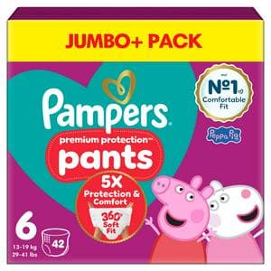 Pampers Premium Protection Nappy Pants Jumbo+ Pack Nappies Size 6, 15kg+ x42