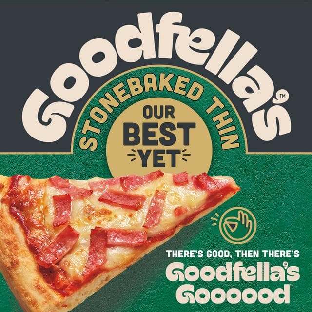 Goodfella's 351g Cheese & Ham Stonebaked Thin Pizza - gallery image 2