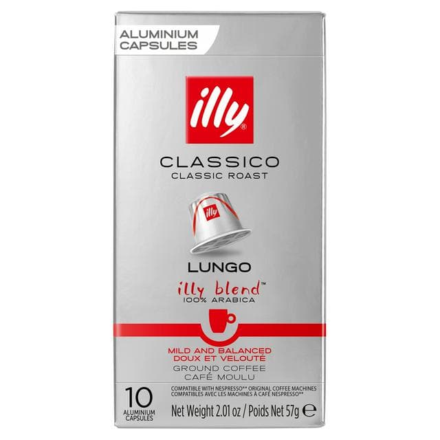 Illy Classico Roast Lungo Aluminium Coffee Capsules x10 - gallery image 1