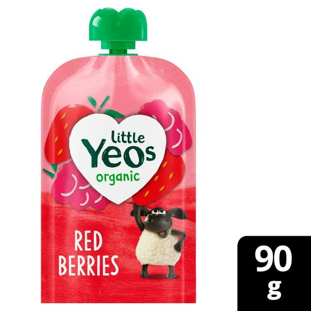 Yeo Valley Organic Little Yeos Red Berries Kids Yogurt Pouch 90g - gallery image 1