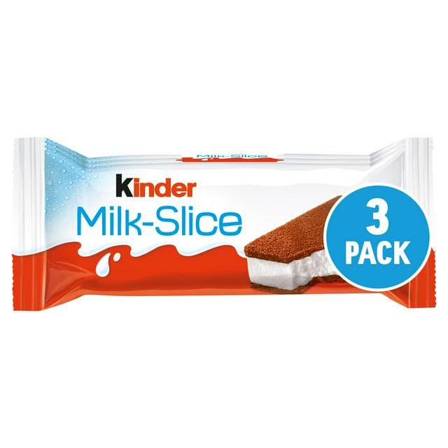 Kinder Milk Slice Chilled Snack Cake Bar Multipack 3x28g - gallery image 1