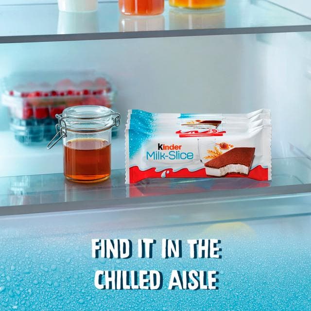 Kinder Milk Slice Chilled Snack Cake Bar Multipack 3x28g - gallery image 3