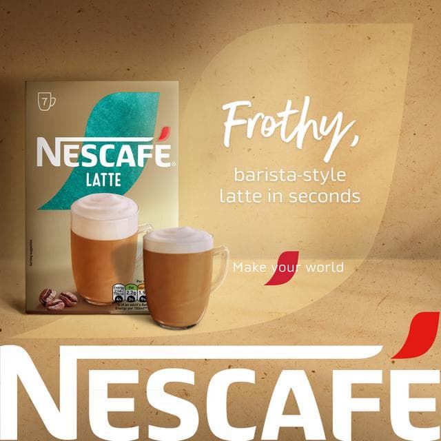 Nescafe Latte Instant Coffee Sachets x7 126g - gallery image 6