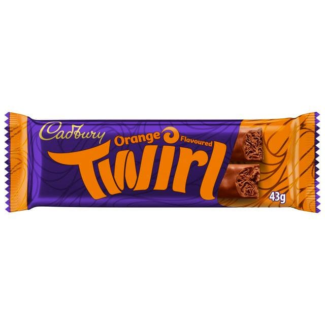 Cadbury Twirl Orange Chocolate Bar 43g - gallery image 1