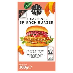 Strong Roots the Pumpkin & Spinach Burger x4 300g