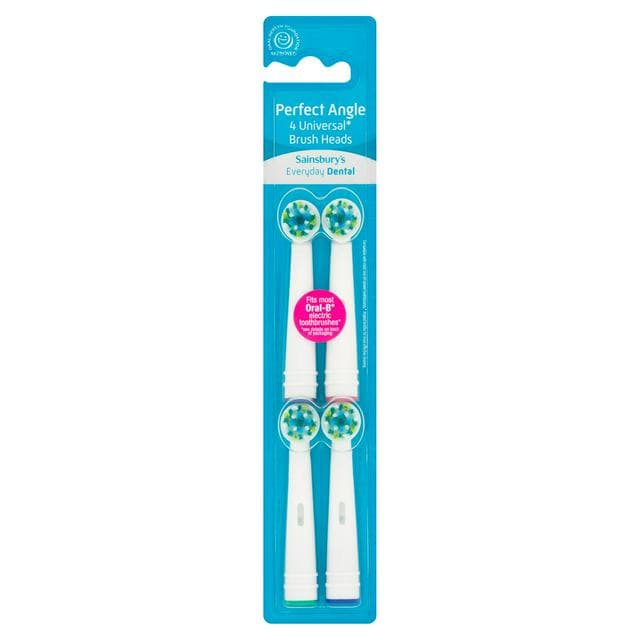 Sainsbury's Universal Perfect Angle Brush Heads x4 - gallery image 1