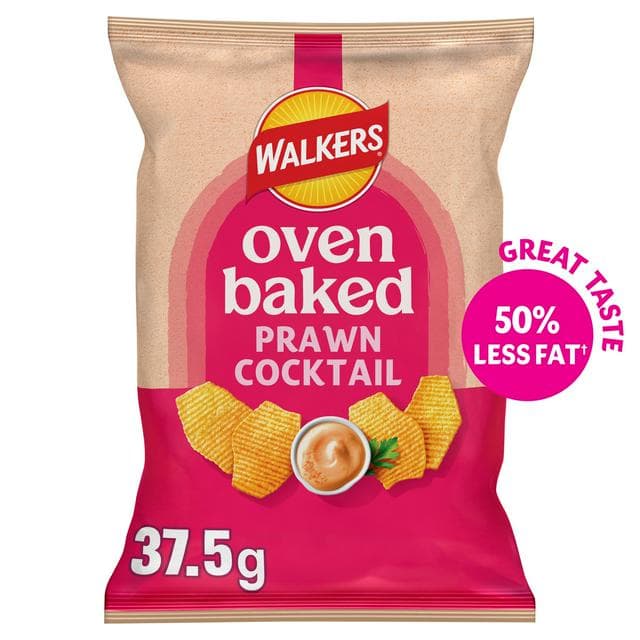 Walkers Baked Prawn Cocktail Snacks Crisps 37.5g - gallery image 1