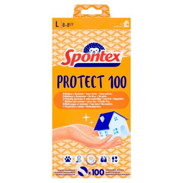Spontex Protect Disposable Gloves Large x100 - gallery image 1