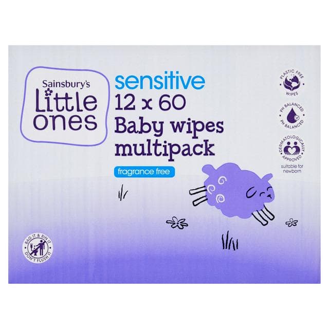 Little Ones Fragrance Free Baby Wipes 12x60 - gallery image 1