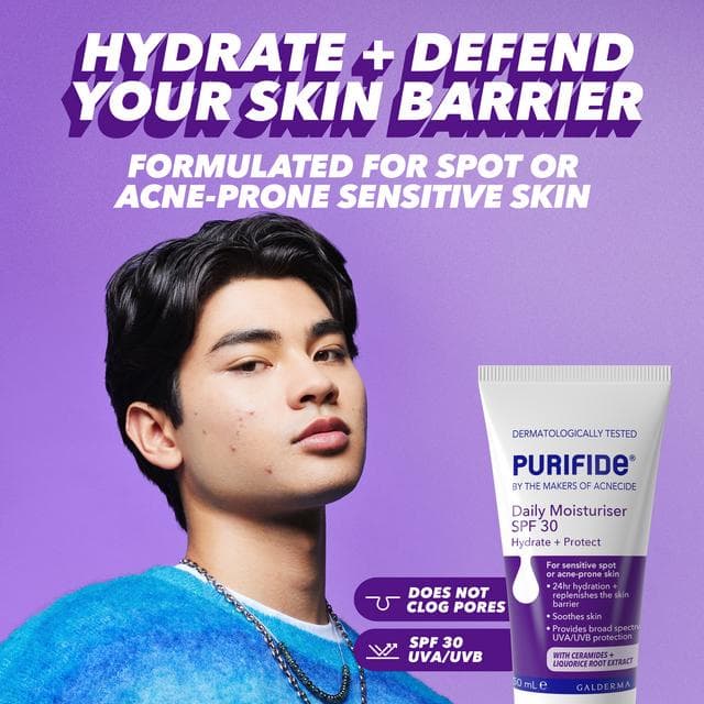 Purifide Daily Moisturiser SPF 30 50ml - gallery image 3
