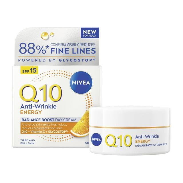 Nivea Q10 Energy Anti Wrinkle Day Cream Moisturiser SPF15 50ml - gallery image 1