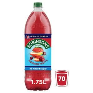 Robinsons Double Strength Summer Fruits No Added Sugar Fruit Squash 1.75L