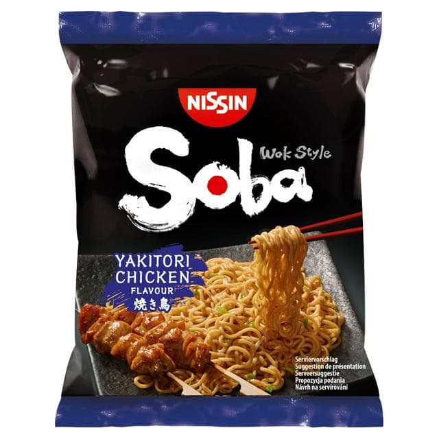 Nissin Soba Yakitori Chicken Wok Style Stir Fry Noodles 110g - gallery image 1