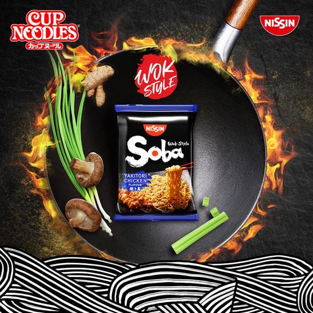 Nissin Soba Yakitori Chicken Wok Style Stir Fry Noodles 110g - gallery image 2