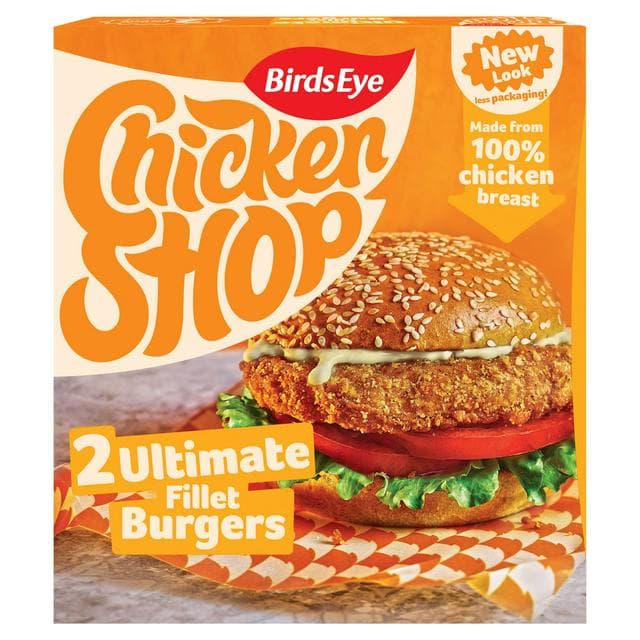 Birds Eye 2 x Chunky Breaded Chicken Fillet Burgers 227g - gallery image 1