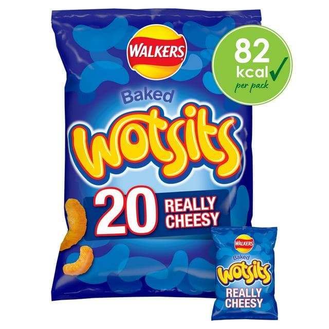 Walkers Wotsits Cheese Multipack Snacks Crisps 20 x 16.5g - gallery image 1