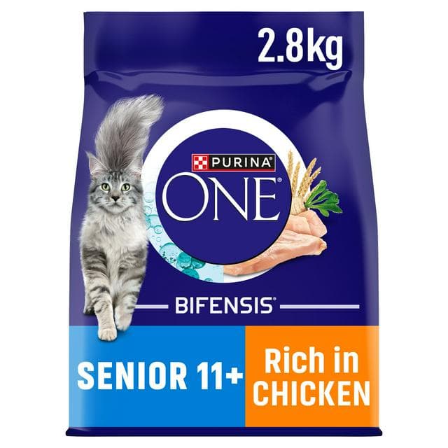 Purina One Senior 11+ Chicken Dry Cat Food 2.8kg - gallery image 1