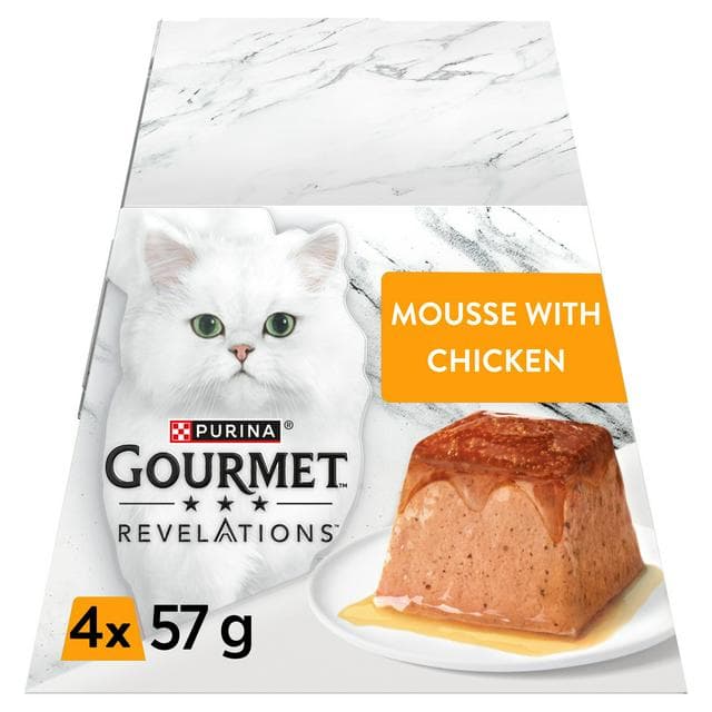 Gourmet Revelations Mousse Chicken Wet Cat Food 4 x 57g - gallery image 1