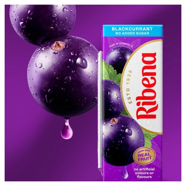 Ribena No Added Sugar Blackcurrant Juice Drink Cartons 6x250ml - gallery image 3