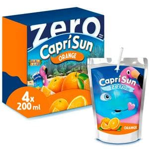 Capri Sun 4 x 200ml Zero Orange Kids Juice Drink