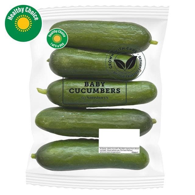 Sainsbury's Baby Cucumbers 200g - gallery image 1