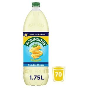 Robinsons Double Strength Lemon No Added Sugar Fruit Squash 1.75L