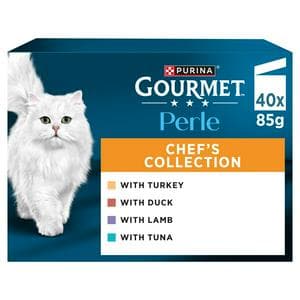 Gourmet Perle Chef's Collection in Gravy Wet Cat Food 40 x 85g