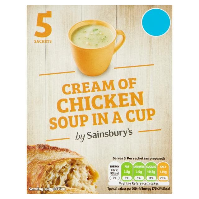 Sainsbury's Cream Of Chicken Cup Soup 120g - gallery image 1