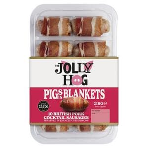 The Jolly 10 x Hog Pigs in Blankets wrapped in Treacle Cured Bacon 210g