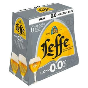 Leffe Blonde 0.0% Alcohol Free Beer Bottles 6 x 250ml