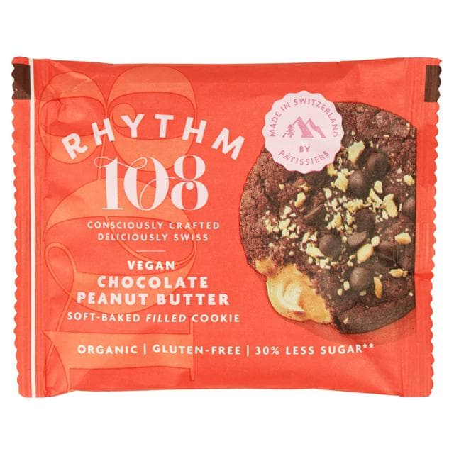 Rhythm108 Swiss Chocolate Peanut Butter Soft Baked Filled Cookie 50g - gallery image 1