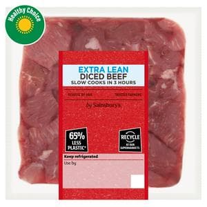 Sainsbury's British or Irish Extra Lean Diced Beef 250g