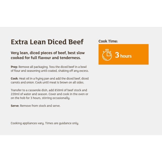 Sainsbury's British or Irish Extra Lean Diced Beef 500g - gallery image 2