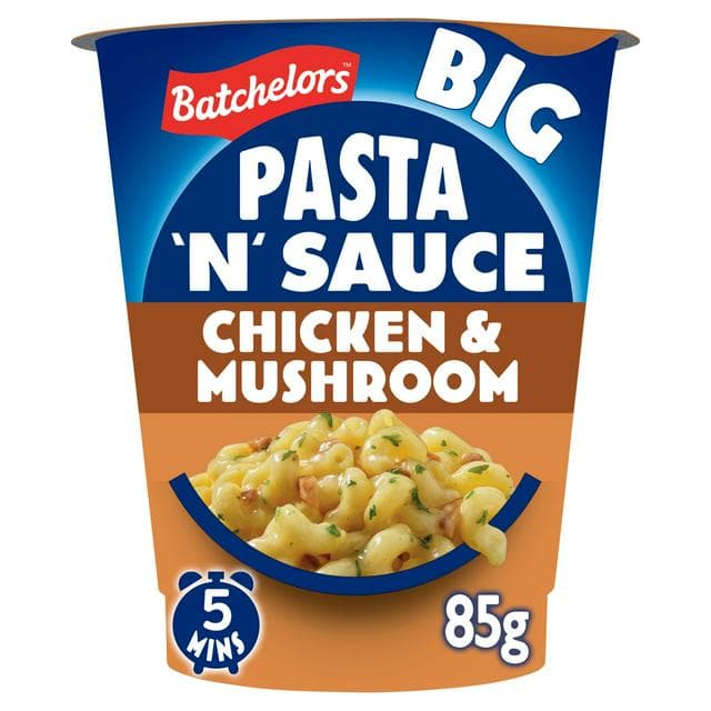 Batchelors Big Pasta n Sauce 85g Chicken & Mushroom Flavour Instant Pasta Pot - gallery image 1