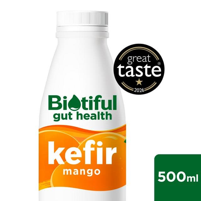Biotiful Gut Health Kefir Milk Drink Mango 500ml - gallery image 1