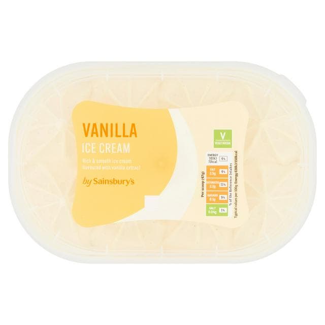 Sainsbury's Vanilla Ice Cream 900ml - gallery image 1