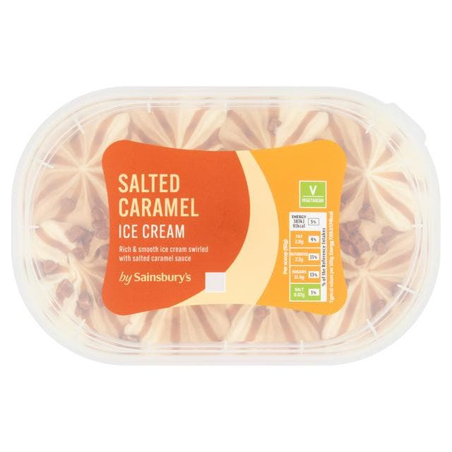 Sainsbury's Caramel & Vanilla Ice Cream 900ml - gallery image 1