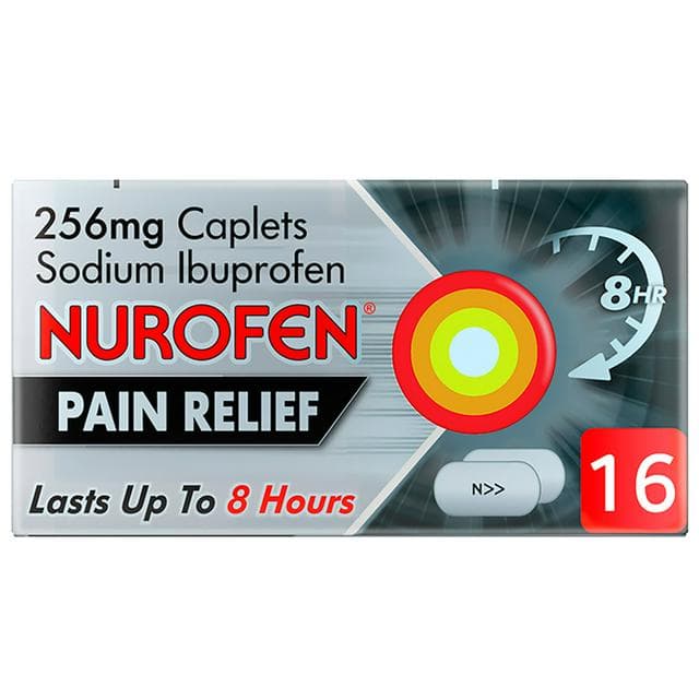 Nurofen 8hr Ibuprofen Pain Relief Caplets x16 - gallery image 1