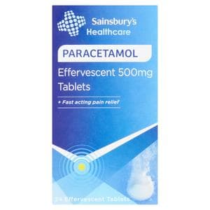 Sainsbury's Healthcare Paracetamol Effervescent Tablets x24 500mg