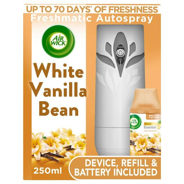 Air Wick White Vanilla Bean Freshmatic Autospray Kit Air Freshener 250ml - gallery image 1